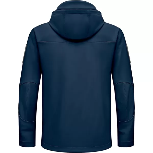Little Donkey Andy Mens Water-Repellent Softshell Jacket, Hooded Military Tactical Jacket with Thermal Fleece Lined