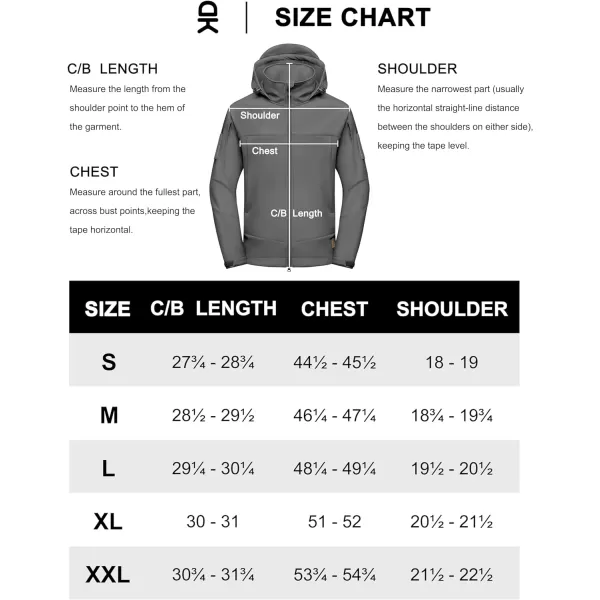 Little Donkey Andy Mens Water-Repellent Softshell Jacket, Hooded Military Tactical Jacket with Thermal Fleece Lined