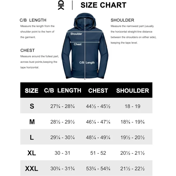 Little Donkey Andy Mens Water-Repellent Softshell Jacket, Hooded Military Tactical Jacket with Thermal Fleece Lined