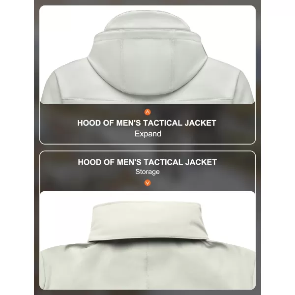 Little Donkey Andy Mens Water-Repellent Softshell Jacket, Hooded Military Tactical Jacket with Thermal Fleece Lined
