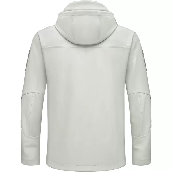 Little Donkey Andy Mens Water-Repellent Softshell Jacket, Hooded Military Tactical Jacket with Thermal Fleece Lined