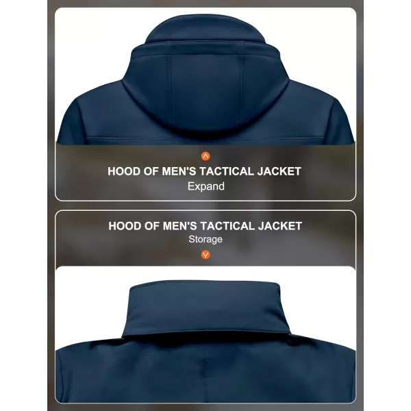 Little Donkey Andy Mens Water-Repellent Softshell Jacket, Hooded Military Tactical Jacket with Thermal Fleece Lined