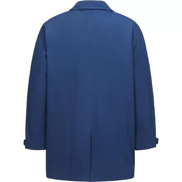 Little Donkey Andy Men's Waterproof Mid-Length Trench Coat, Lightweight Long Rain Coat, Single Breasted Overcoat