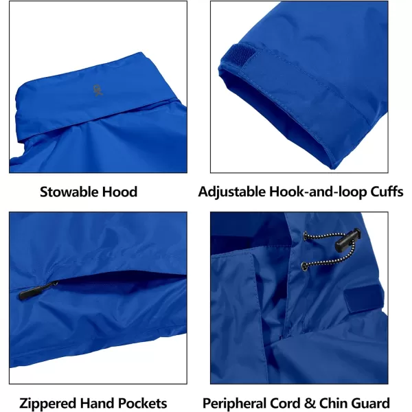 Little Donkey Andy Men's Waterproof Rain Jacket Outdoor Lightweight Rain Shell Coat for Hiking,Golf,Travel