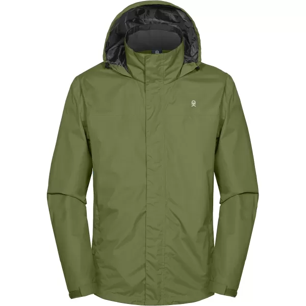 Little Donkey Andy Men's Waterproof Rain Jacket Outdoor Lightweight Rain Shell Coat for Hiking,Golf,Travel
