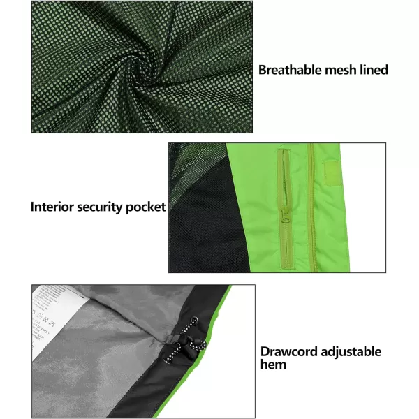 Little Donkey Andy Men's Waterproof Rain Jacket Outdoor Lightweight Rain Shell Coat for Hiking,Golf,Travel