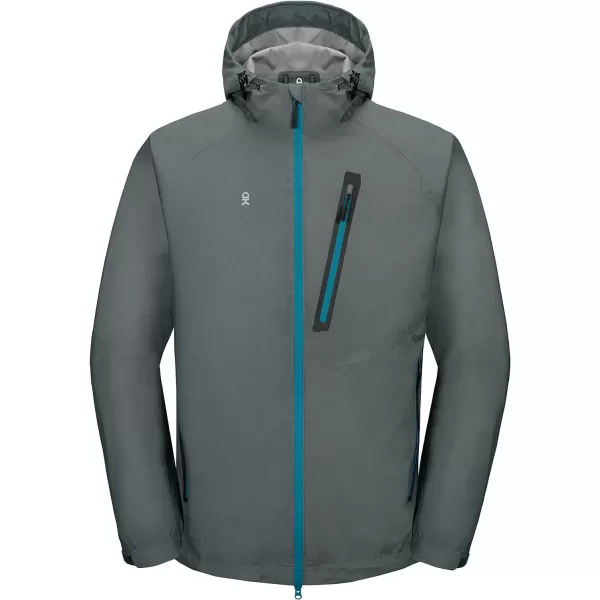 Little Donkey Andy Men's Waterproof Rain Jacket Outdoor Lightweight Rain Shell Coat for Hiking,Golf,Travel