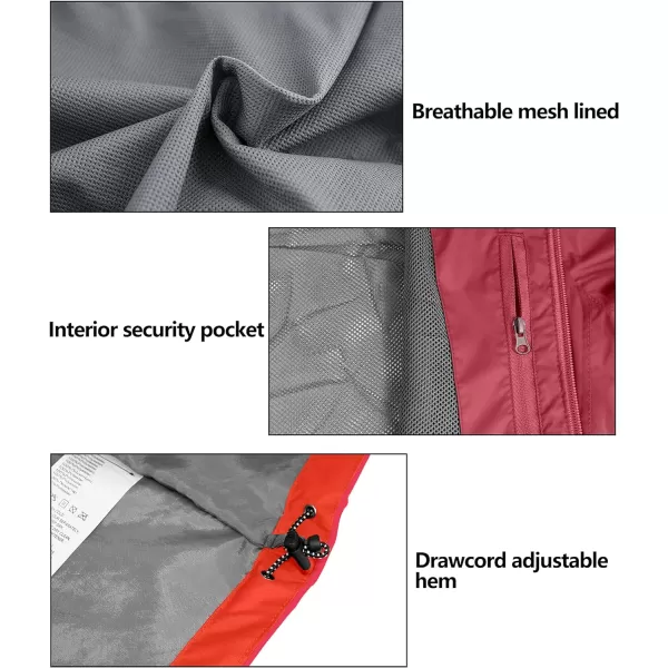 Little Donkey Andy Men's Waterproof Rain Jacket Outdoor Lightweight Rain Shell Coat for Hiking,Golf,Travel