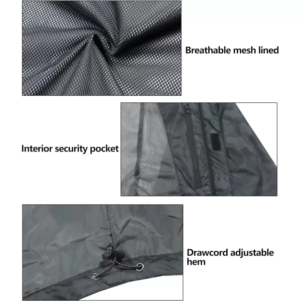 Little Donkey Andy Men's Waterproof Rain Jacket Outdoor Lightweight Rain Shell Coat for Hiking,Golf,Travel