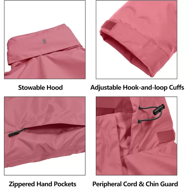Little Donkey Andy Men's Waterproof Rain Jacket Outdoor Lightweight Rain Shell Coat for Hiking,Golf,Travel