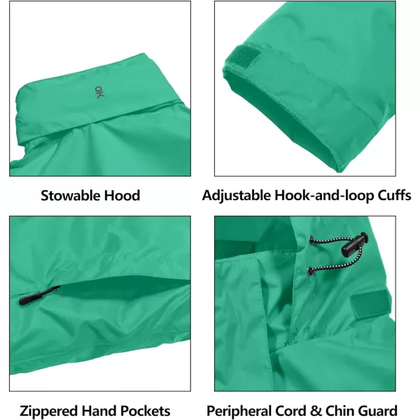Little Donkey Andy Men's Waterproof Rain Jacket Outdoor Lightweight Rain Shell Coat for Hiking,Golf,Travel
