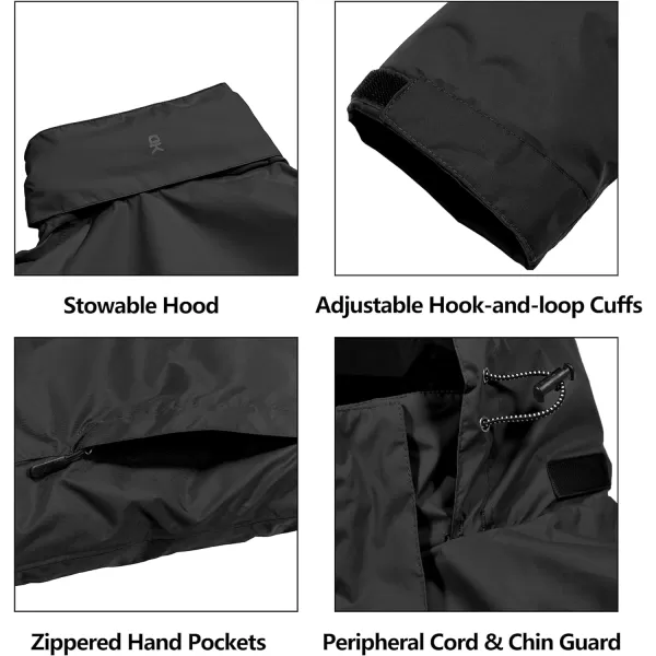 Little Donkey Andy Men's Waterproof Rain Jacket Outdoor Lightweight Rain Shell Coat for Hiking,Golf,Travel