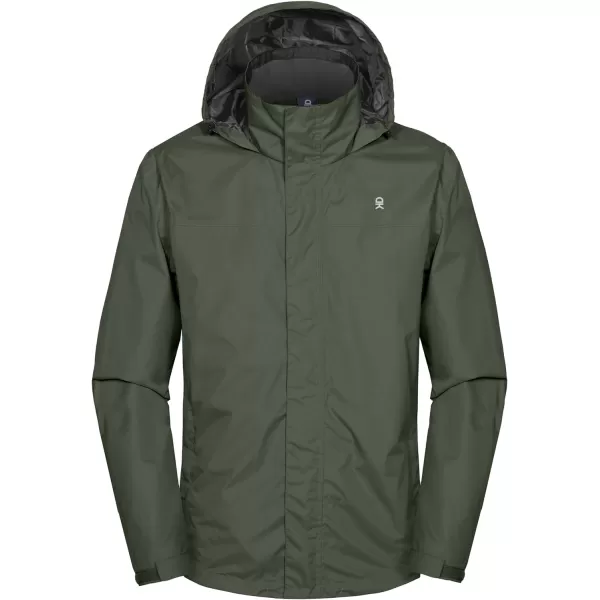 Little Donkey Andy Men's Waterproof Rain Jacket Outdoor Lightweight Rain Shell Coat for Hiking,Golf,Travel