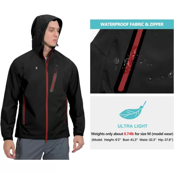 Little Donkey Andy Men's Waterproof Rain Jacket Outdoor Lightweight Rain Shell Coat for Hiking,Golf,Travel