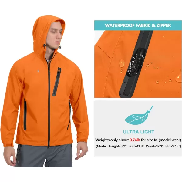 Little Donkey Andy Men's Waterproof Rain Jacket Outdoor Lightweight Rain Shell Coat for Hiking,Golf,Travel