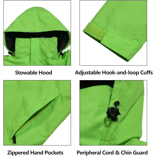 Little Donkey Andy Men's Waterproof Rain Jacket Outdoor Lightweight Rain Shell Coat for Hiking,Golf,Travel