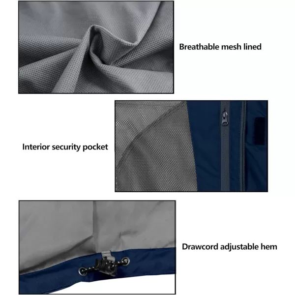 Little Donkey Andy Men's Waterproof Rain Jacket Outdoor Rain Shell Coat for Hiking,Golf,Travel