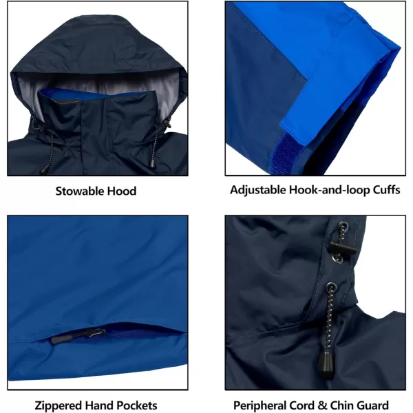 Little Donkey Andy Men's Waterproof Rain Jacket Outdoor Rain Shell Coat for Hiking,Golf,Travel