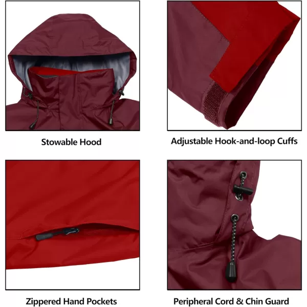 Little Donkey Andy Men's Waterproof Rain Jacket Outdoor Rain Shell Coat for Hiking,Golf,Travel
