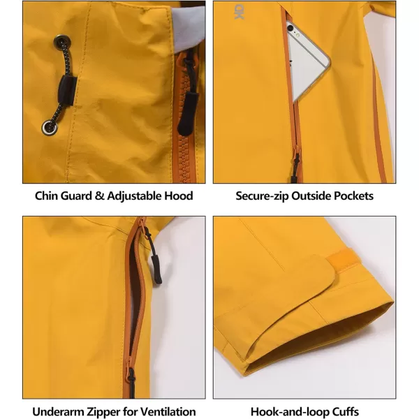 Little Donkey Andy Men's Waterproof Rain Jacket Outdoor Rain Shell Coat for Hiking,Golf,Travel
