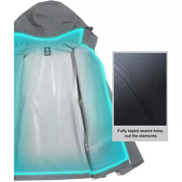 Little Donkey Andy Men's Waterproof Rain Jacket Outdoor Rain Shell Coat for Hiking,Golf,Travel