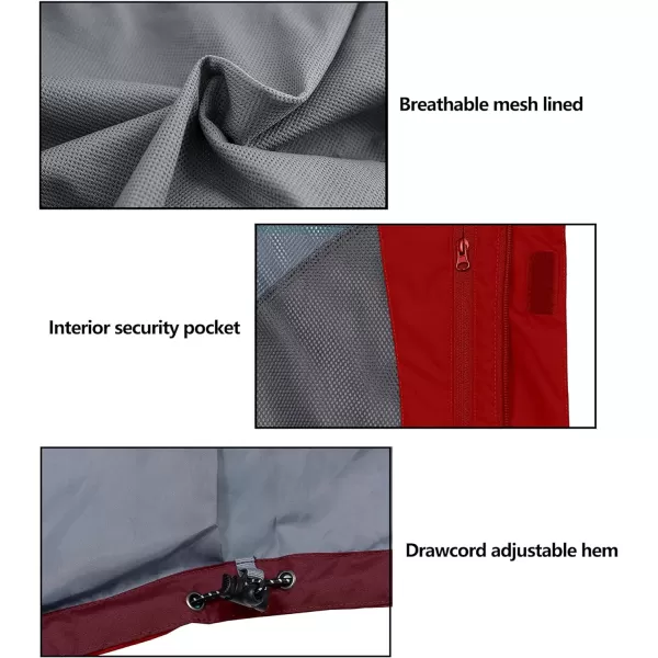 Little Donkey Andy Men's Waterproof Rain Jacket Outdoor Rain Shell Coat for Hiking,Golf,Travel