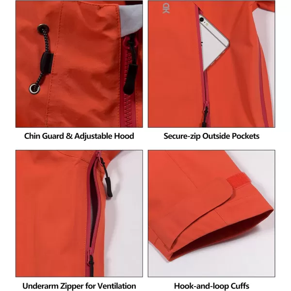 Little Donkey Andy Men's Waterproof Rain Jacket Outdoor Rain Shell Coat for Hiking,Golf,Travel