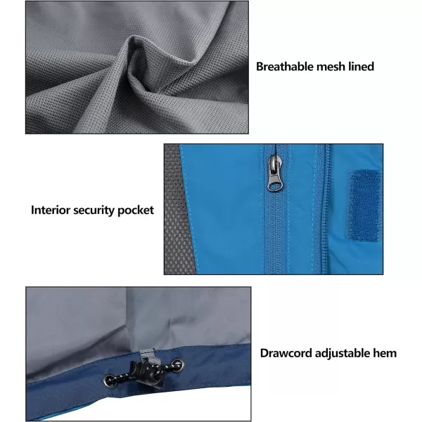 Little Donkey Andy Men's Waterproof Rain Jacket Outdoor Rain Shell Coat for Hiking,Golf,Travel