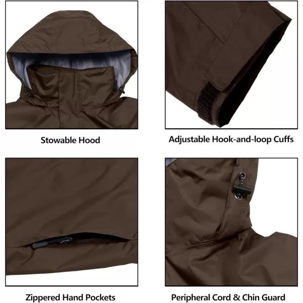 Little Donkey Andy Men's Waterproof Rain Jacket Outdoor Rain Shell Coat for Hiking,Golf,Travel