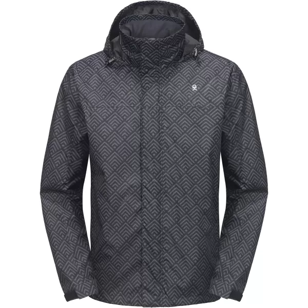 Little Donkey Andy Men's Waterproof Rain Jacket Outdoor Rain Shell Coat for Hiking,Golf,Travel