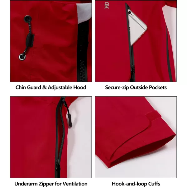Little Donkey Andy Men's Waterproof Rain Jacket Outdoor Rain Shell Coat for Hiking,Golf,Travel