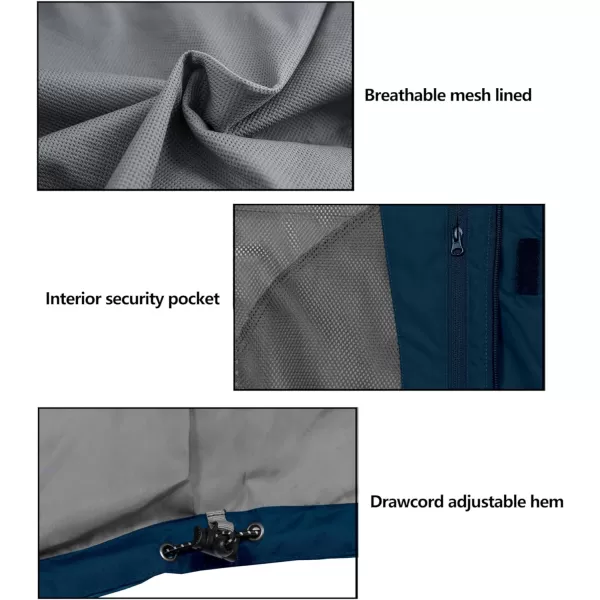 Little Donkey Andy Men's Waterproof Rain Jacket Outdoor Rain Shell Coat for Hiking,Golf,Travel