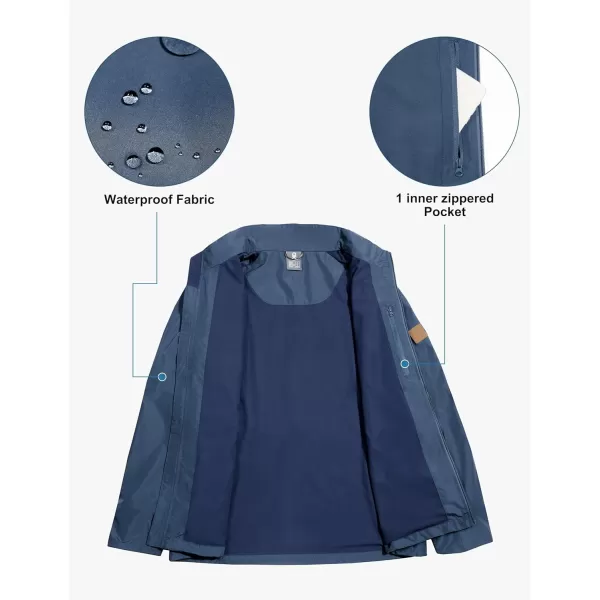 Little Donkey Andy Men's Waterproof Windbreaker Jacket, Fleece Lined Rain Jackets, Warm Golf Jacket With Pockets