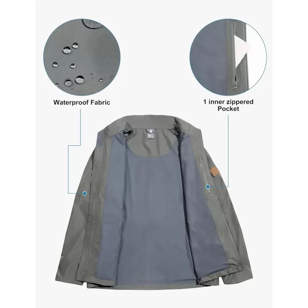 Little Donkey Andy Men's Waterproof Windbreaker Jacket, Fleece Lined Rain Jackets, Warm Golf Jacket With Pockets