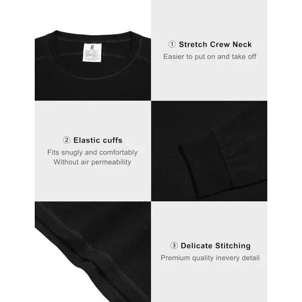 Little Donkey Andy Men's Wool Thermal Underwear, Wicking Base Layer Men Cold Weather