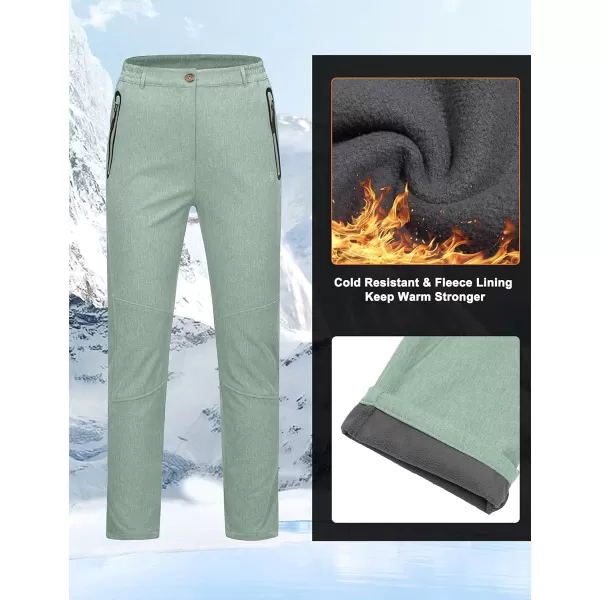 Little Donkey Andy Softshell Fleece Lined Cargo Pants for Women Water Resistance Outdoor Hiking Tactical Trousers
