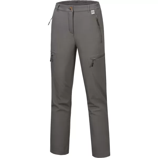 Little Donkey Andy Softshell Fleece Lined Cargo Pants for Women Water Resistance Outdoor Hiking Tactical Trousers
