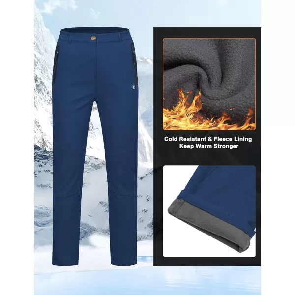 Little Donkey Andy Softshell Fleece Lined Cargo Pants for Women Water Resistance Outdoor Hiking Tactical Trousers