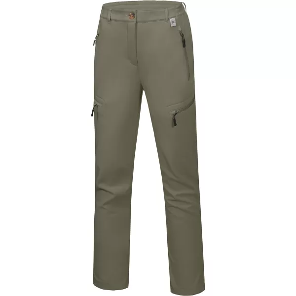 Little Donkey Andy Softshell Fleece Lined Cargo Pants for Women Water Resistance Outdoor Hiking Tactical Trousers