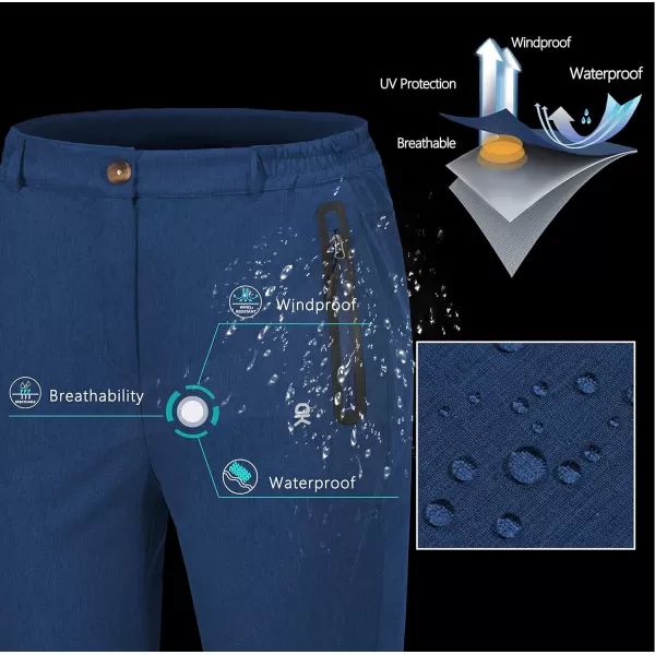 Little Donkey Andy Softshell Fleece Lined Cargo Pants for Women Water Resistance Outdoor Hiking Tactical Trousers
