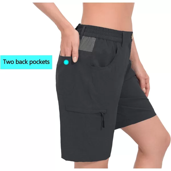 Little Donkey Andy Women's 9 Inch Inseam Golf Shorts, Lightweight Quick Dry Hiking Shorts, Zippered Pockets