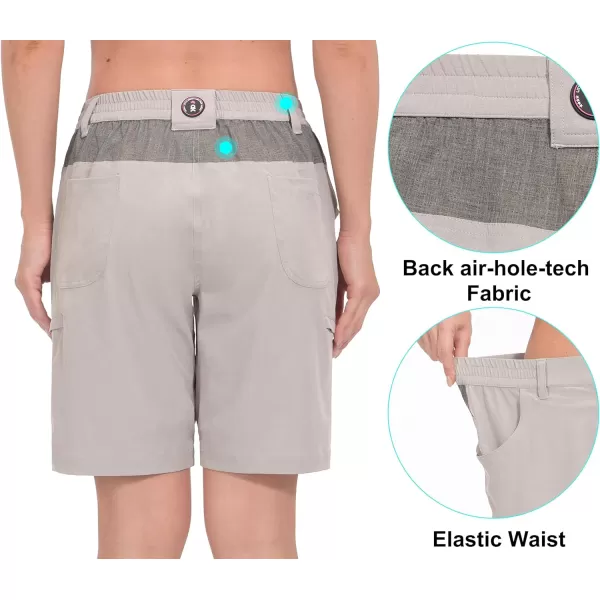 Little Donkey Andy Women's 9 Inch Inseam Golf Shorts, Lightweight Quick Dry Hiking Shorts, Zippered Pockets