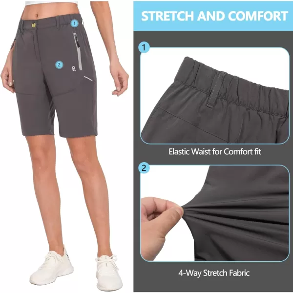 Little Donkey Andy Women's 9 Inches Shorts Lightweight Quick Dry Stretch Hiking Golf Travel