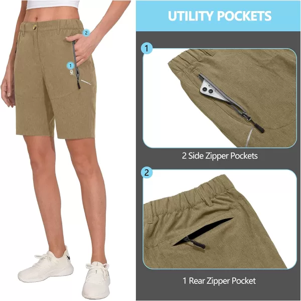 Little Donkey Andy Women's 9 Inches Shorts Lightweight Quick Dry Stretch Hiking Golf Travel