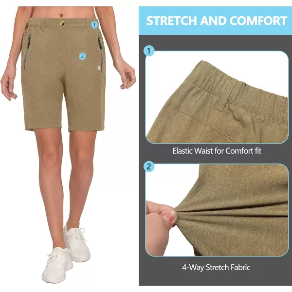 Little Donkey Andy Women's 9 Inches Shorts Lightweight Quick Dry Stretch Hiking Golf Travel