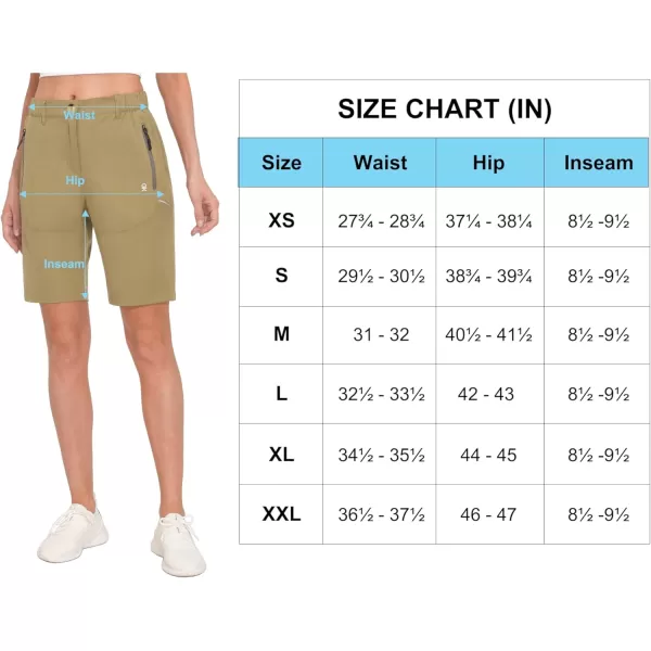 Little Donkey Andy Women's 9 Inches Shorts Lightweight Quick Dry Stretch Hiking Golf Travel