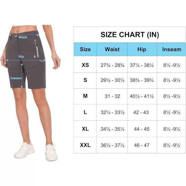 Little Donkey Andy Women's 9 Inches Shorts Lightweight Quick Dry Stretch Hiking Golf Travel