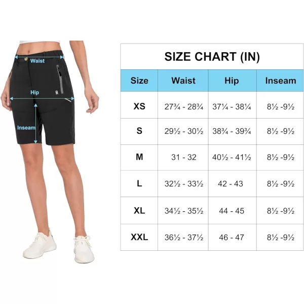 Little Donkey Andy Women's 9 Inches Shorts Lightweight Quick Dry Stretch Hiking Golf Travel