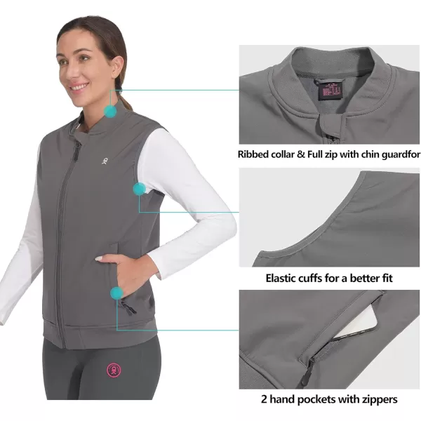 Little Donkey Andy Womens Fleece Lined Softshell Vest Lightweight Windproof Sleeveless Jacket for Running Golfing Travel