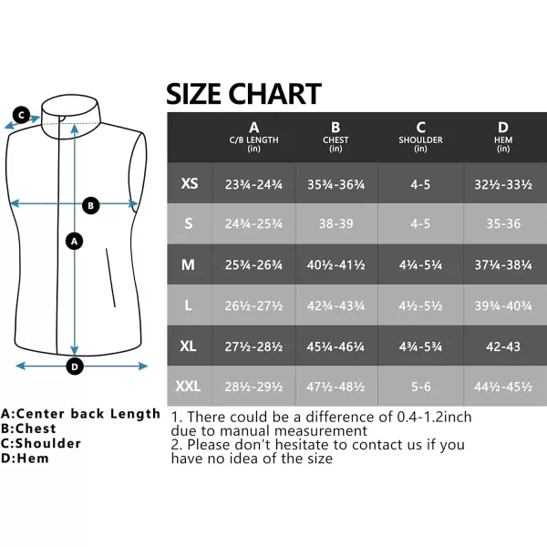 Little Donkey Andy Women's Fleece Vest Full Zip Sweater,Lightweight Warm Sleeveless Jacket for Hiking Golf